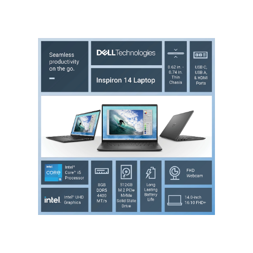 Dell Inspiron 14 Laptop 5440 14-inch MPN i5440-5463BLK-PUS FHD+ Intel Core i5